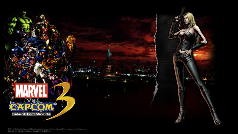 Female Character Holding Gun — Black, Dramatic
