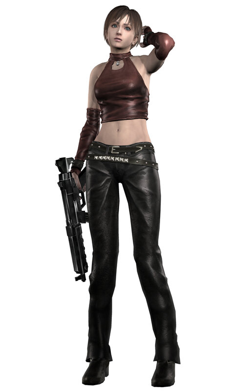 Female Character Holding Gun — Black, Neutral