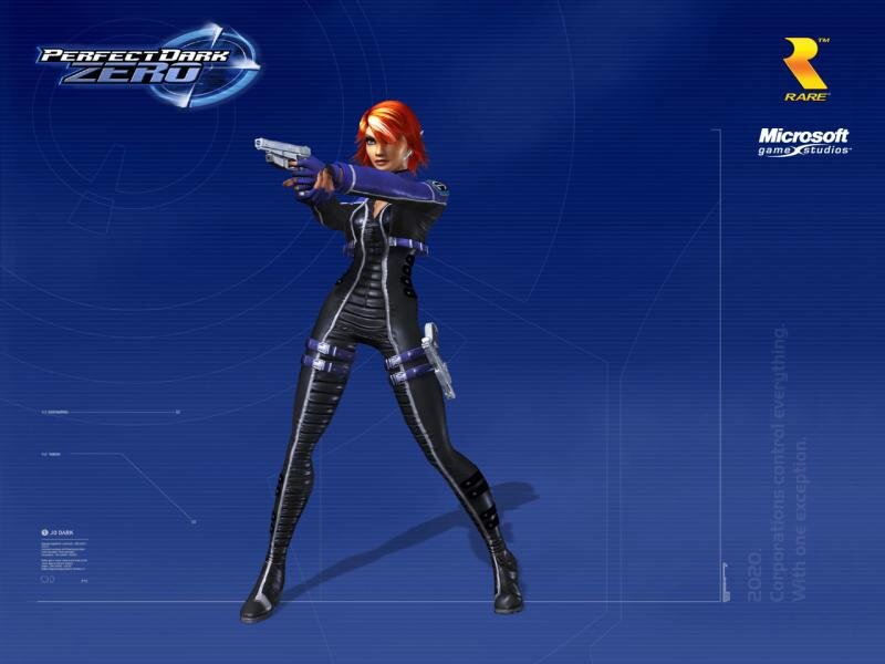 Female Character Holding Gun — Blue, Action