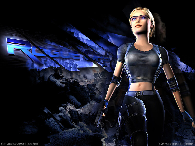 Female Character Holding Gun — Blue, Dramatic