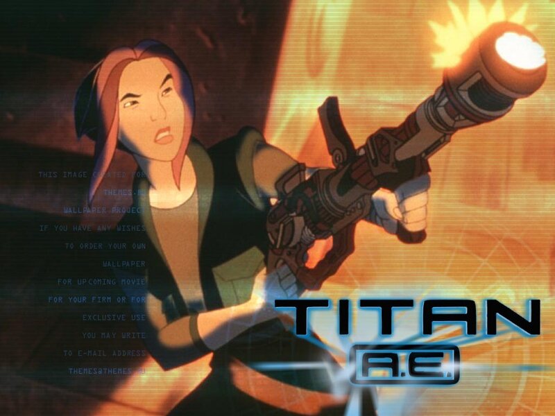 Female Character Holding Gun — Orange, Dramatic, Anime