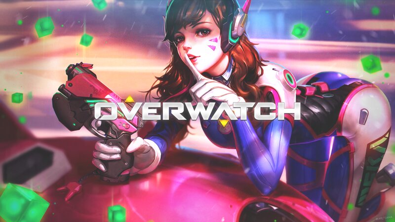 Female Character Holding Gun — Pink, Dramatic