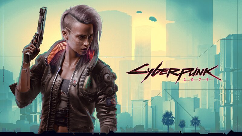 Female Character Holding Gun — Teal, Dramatic