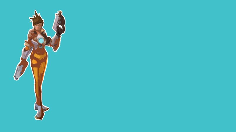 Female Character Holding Guns — Cyan