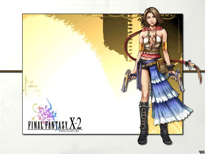 Female Character Holding Guns — Yellow, Dramatic, Digital Art