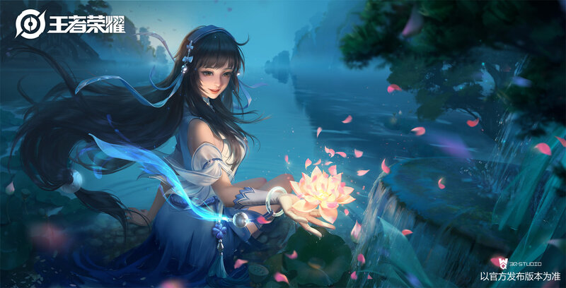 Female Character Holding Lotus