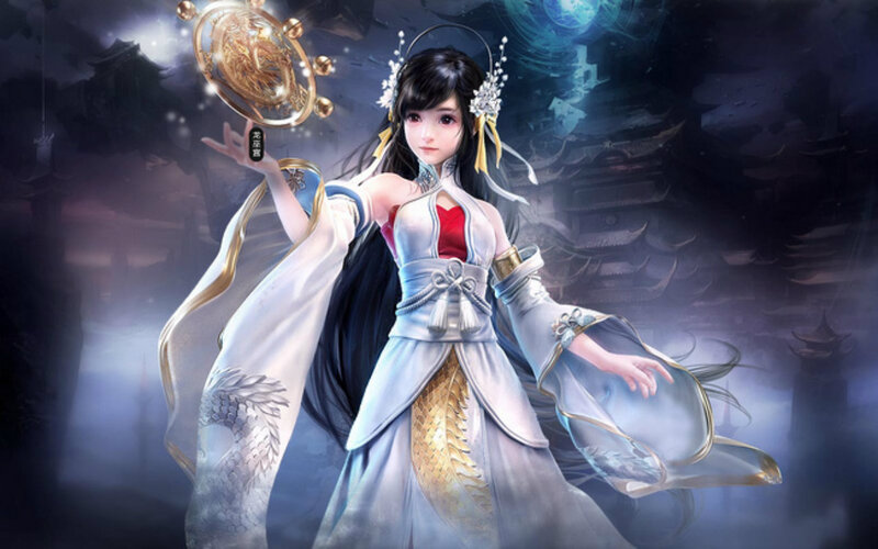 Female Character Holding Shield