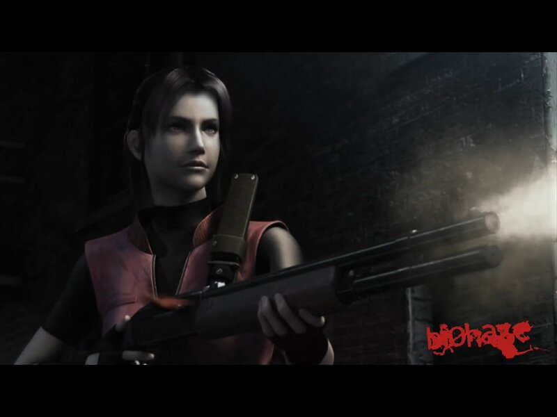 Female Character Holding Shotgun — Black