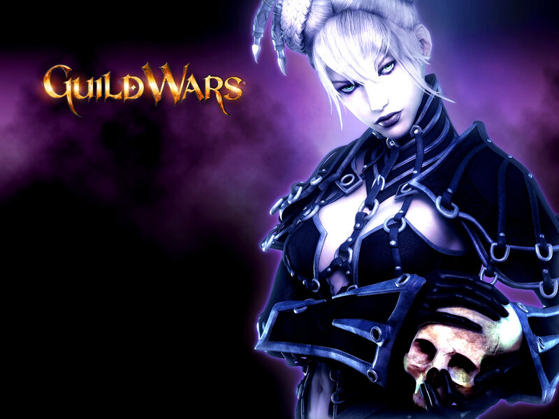 Female Character Holding Skull — Purple, Dramatic, Night