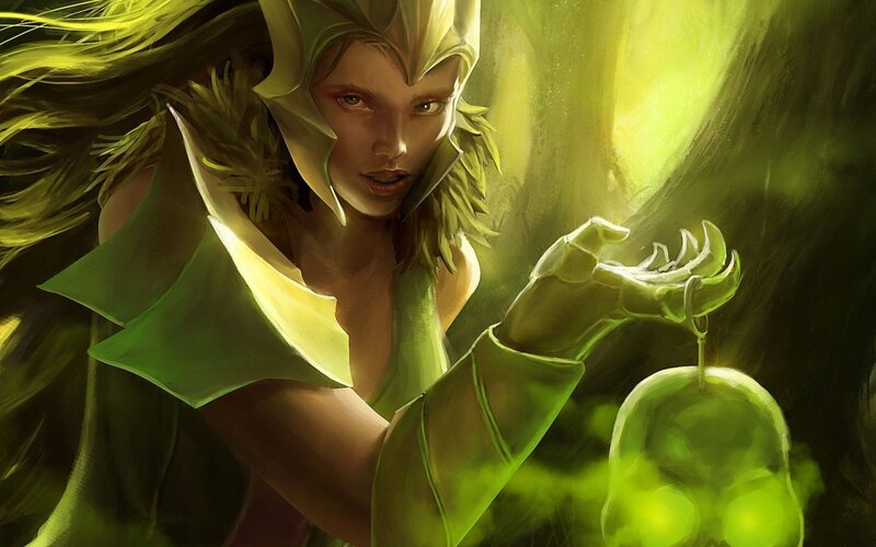 Female Character Holding Skull