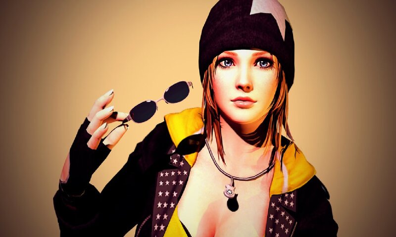 Female Character Holding Sunglasses