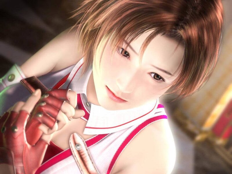 Female Character Holding Sword — Red