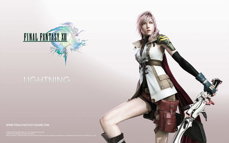 Female Character Holding Sword — White, Serious