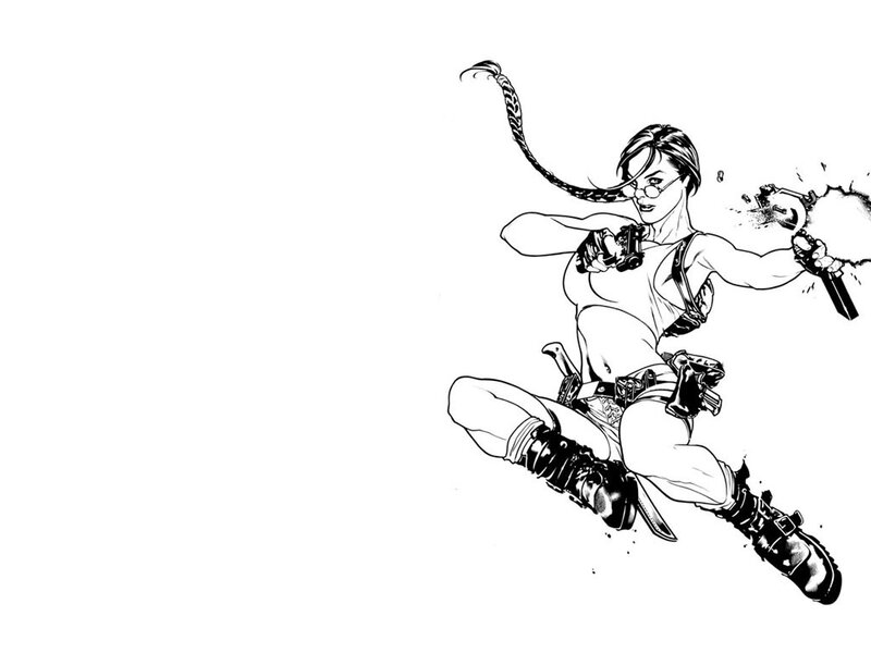 Female Character in Action — Black