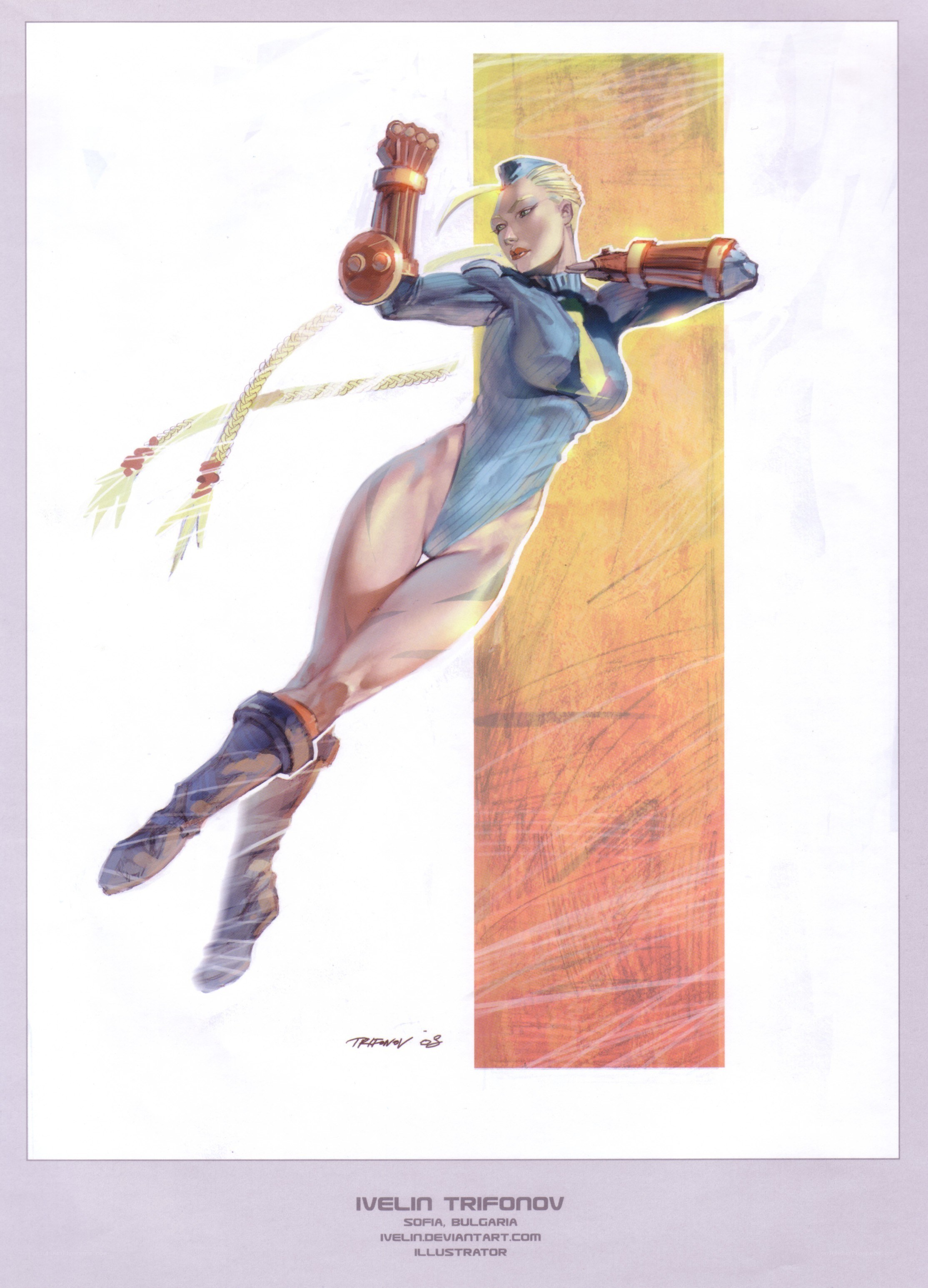 female character in action pose
