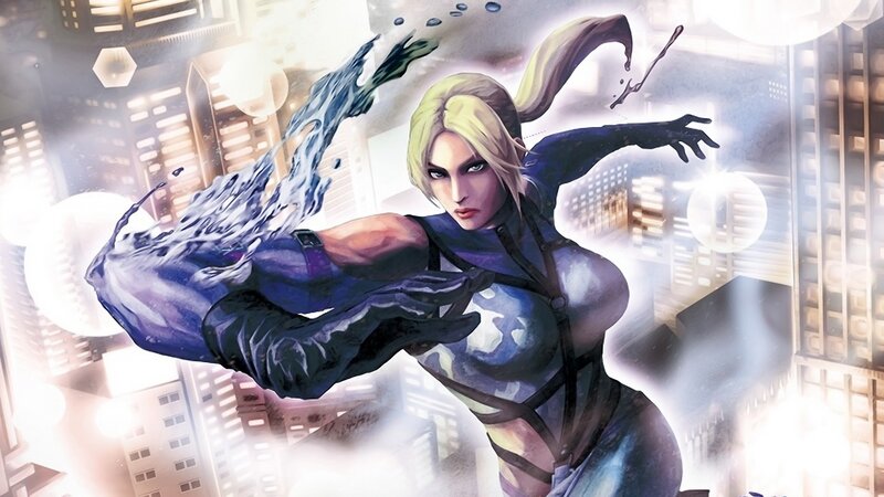 female character in action pose