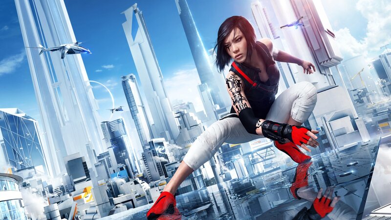 Female Character in Action Pose — Blue, Dramatic