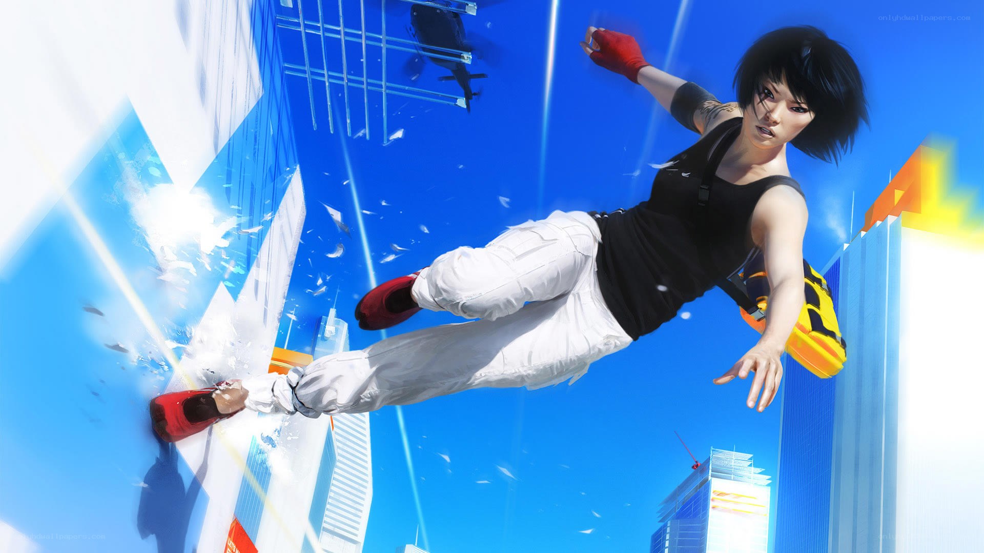 female character in action pose