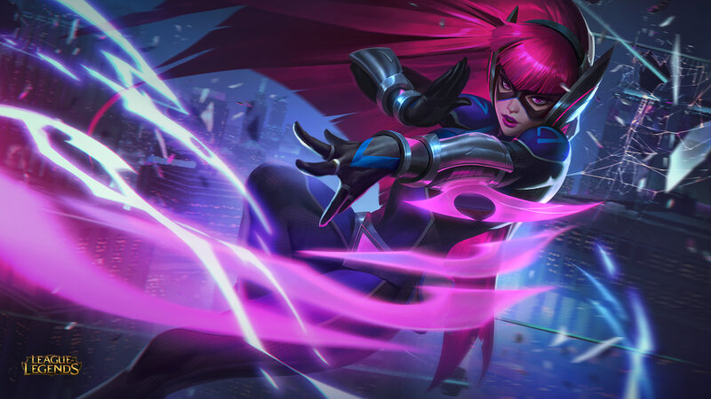 Female Character in Action — Purple, Dramatic