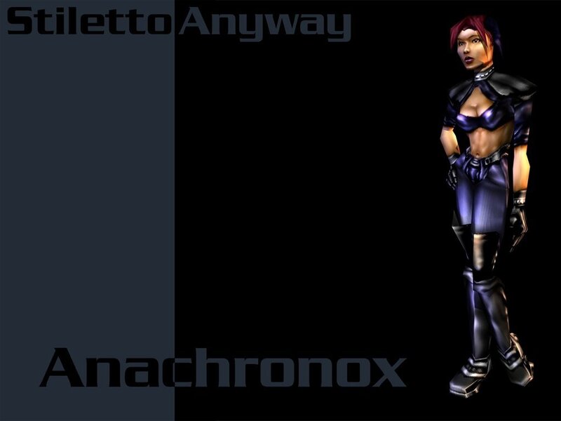 Female Character in Armor — Black, Dark