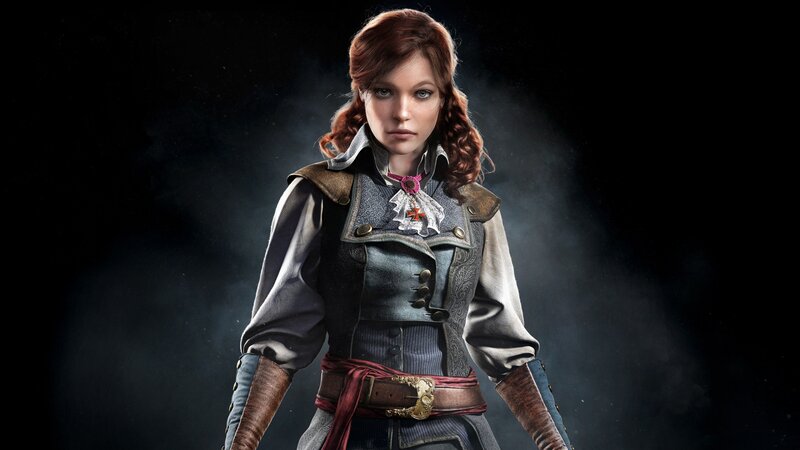 Female Character in Armor — Black, Dramatic, 3d Render, Corset