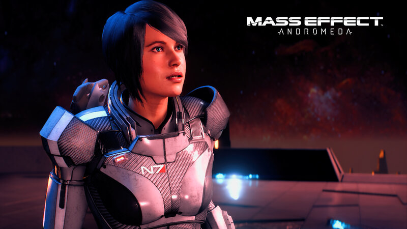 Female Character in Armor — Black, Dramatic, Night, 3d Render, Space Background
