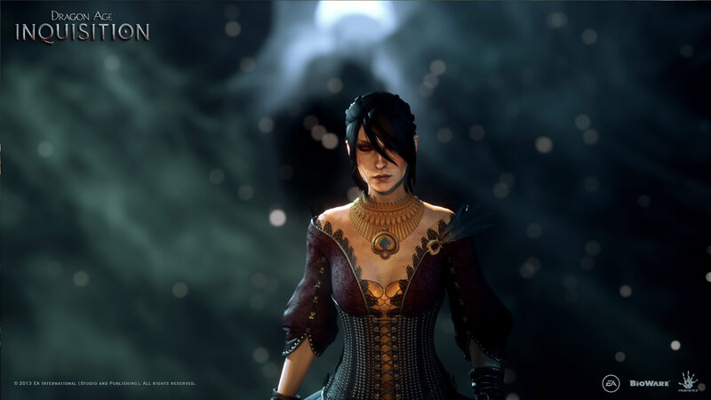 Female Character in Armor — Black, Dramatic, Night, 3d Render
