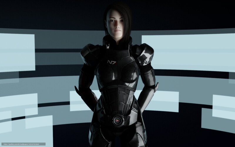 Female Character in Armor — Black, Serious, 3d Render
