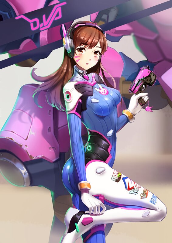 Female Character in Armor — Blue, Confident