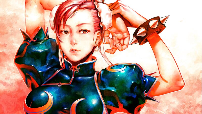 Female Character in Armor — Blue, Dramatic, Anime
