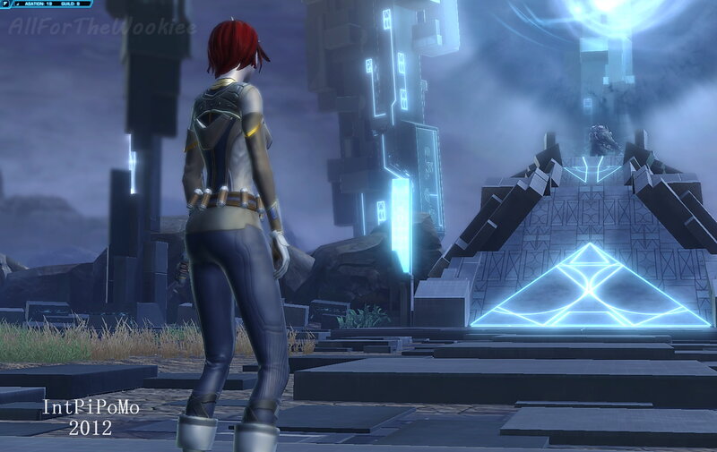 Female Character in Armor — Blue, Dramatic, Night, 3d Render