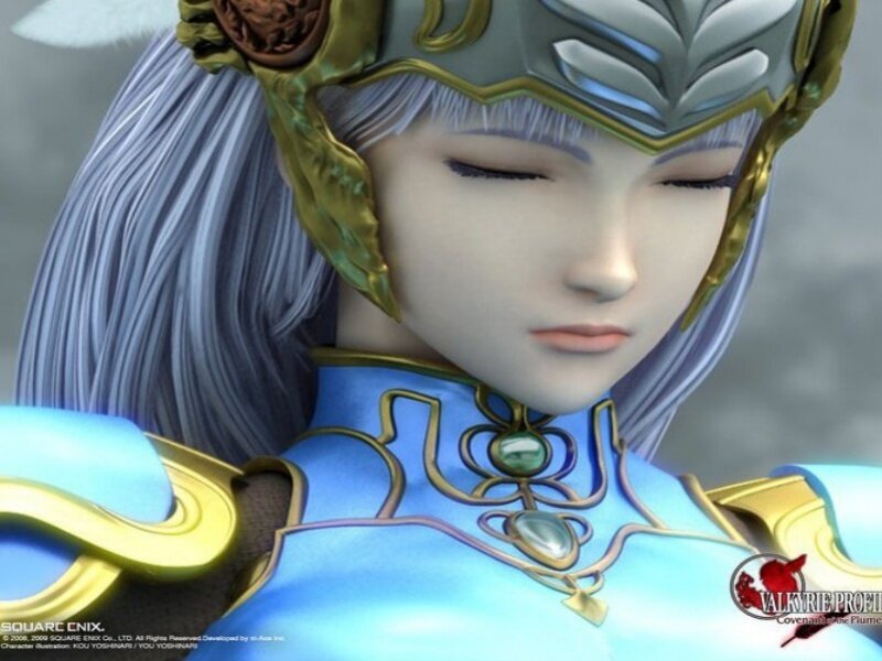 Female Character in Armor — Blue, Serene