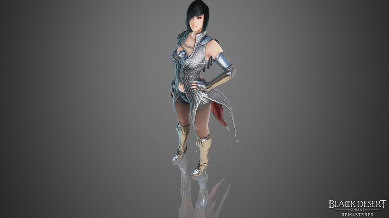 Female Character in Armor — Gray, Neutral, 3d Render, Boots