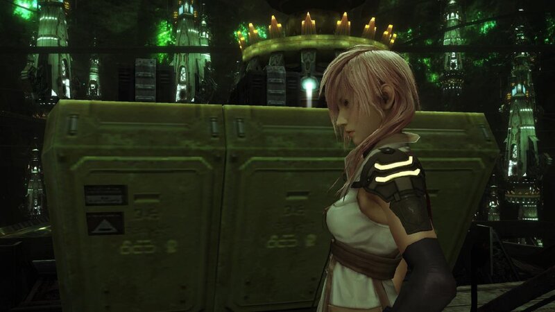 Female Character in Armor — Green, Dramatic, Night