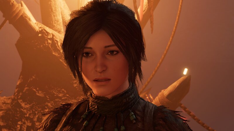 Female Character in Armor — Orange, Dramatic, Sunset
