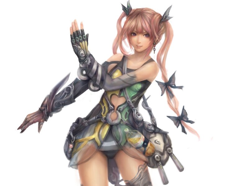 Female Character in Armor — Pink