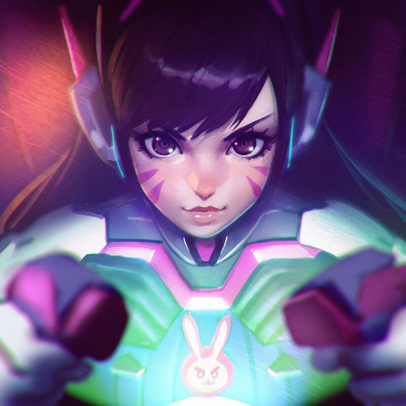 Female Character in Armor — Purple, Dramatic, Digital Art, Rabbit Emblem