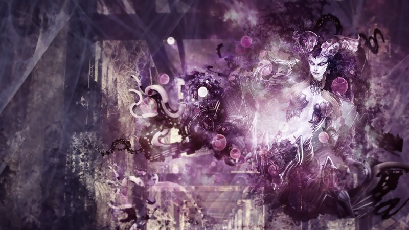 Female Character in Armor — Purple, Dramatic, Mystical