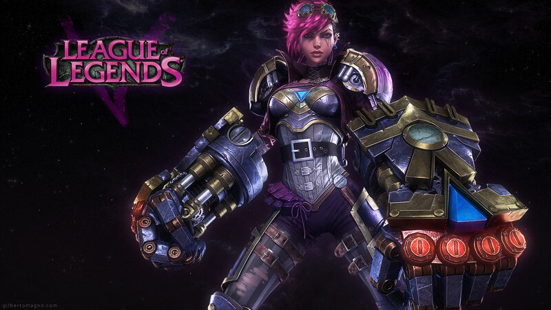 Female Character in Armor — Purple, Dramatic, Night, Digital Art, Goggles