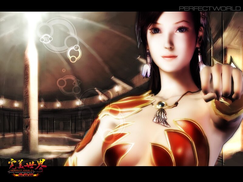 Female Character in Armor — Red, Dramatic, Digital Art, Jewelry