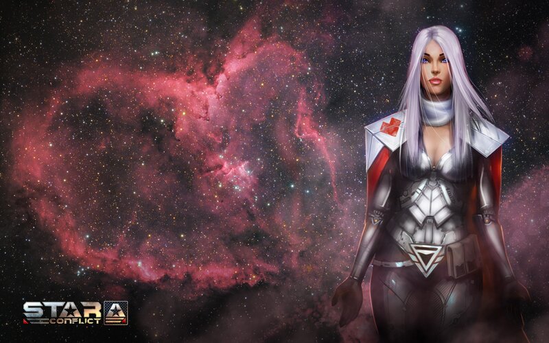 Female Character in Armor — Silver