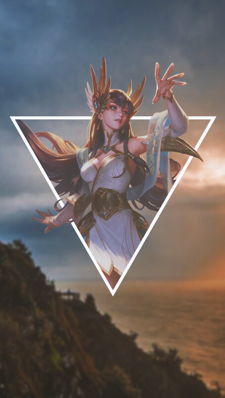 Female Character in Armor — White, Dramatic, Sunset