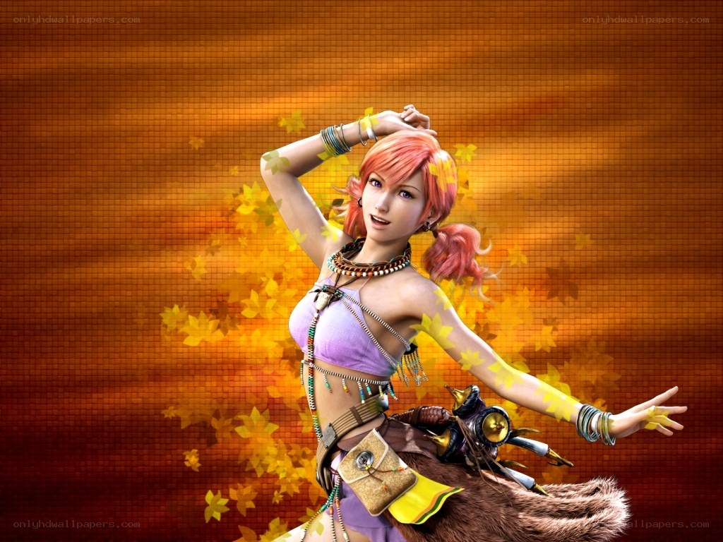 female character in autumn setting