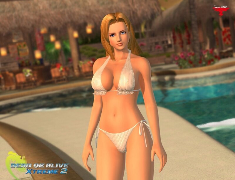 Female Character in Bikini — White