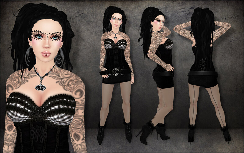 Female Character in Black Corset — Dark