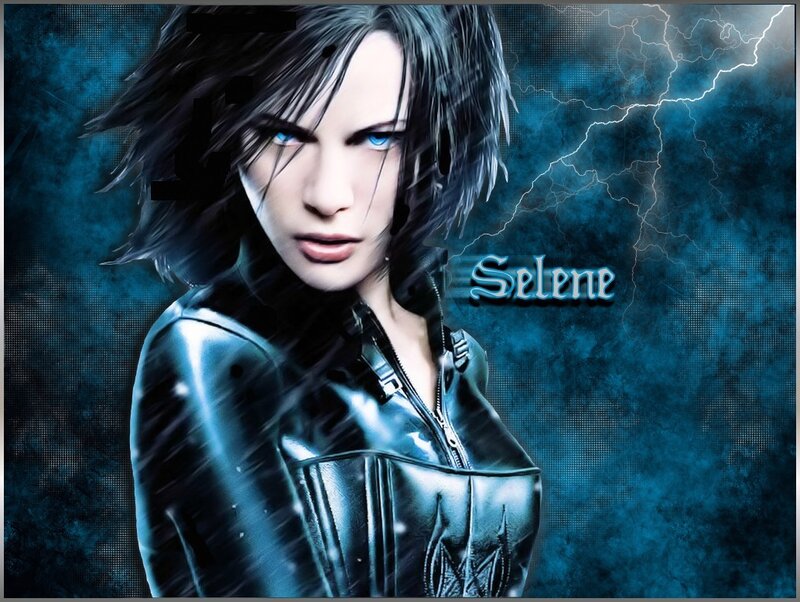 Female Character in Black Jacket — Blue