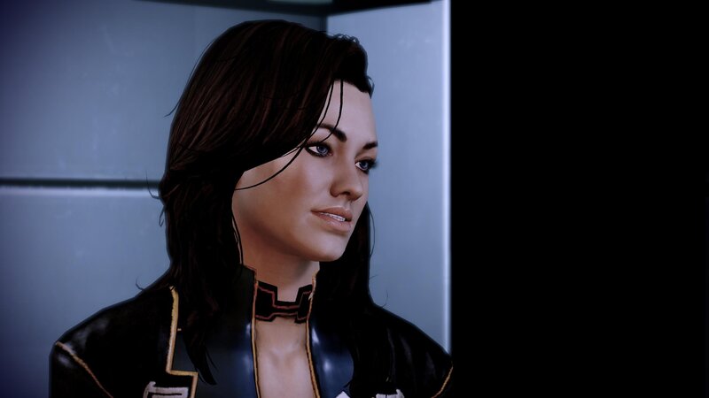 female character in black jacket