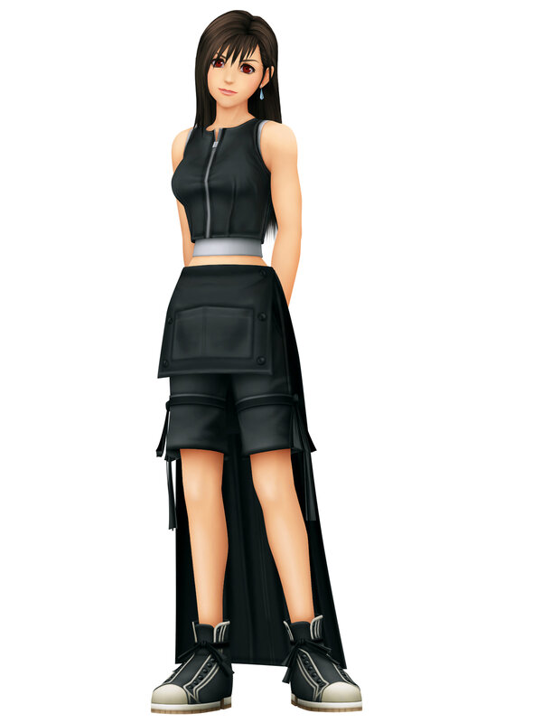 female character in black outfit