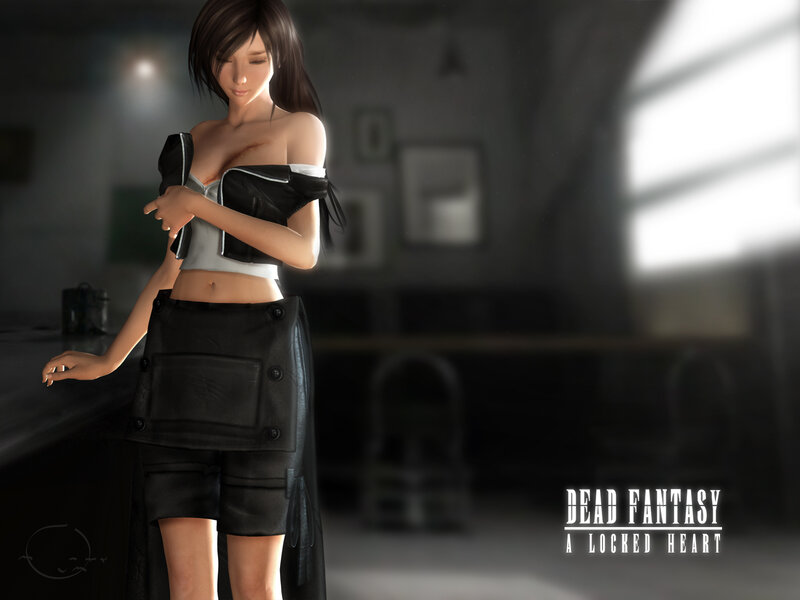 Female Character in Black Outfit — Dramatic, 3d Render, Skirt
