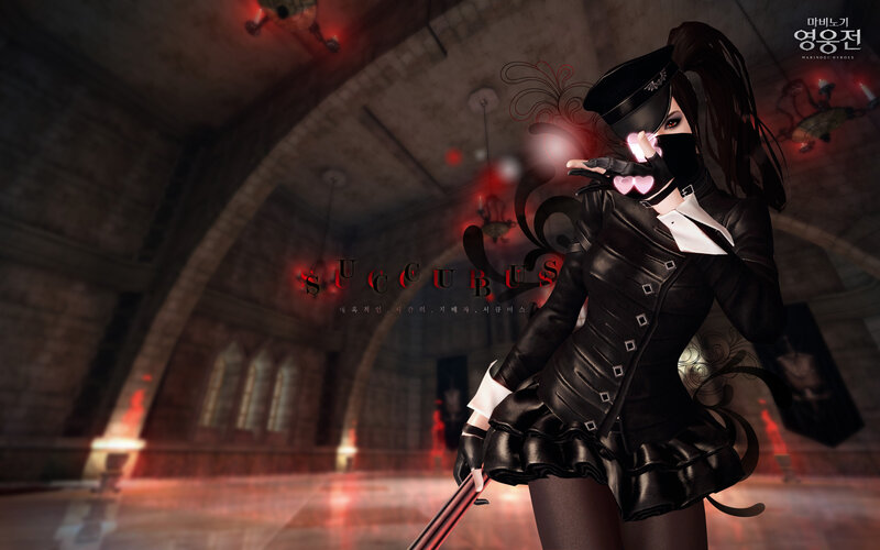 Female Character in Black Outfit — Dramatic, Digital Art